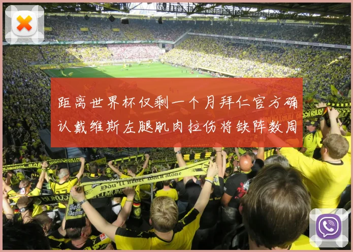 距离世界杯仅剩一个月拜仁官方确认戴维斯左腿肌肉拉伤将缺阵数周